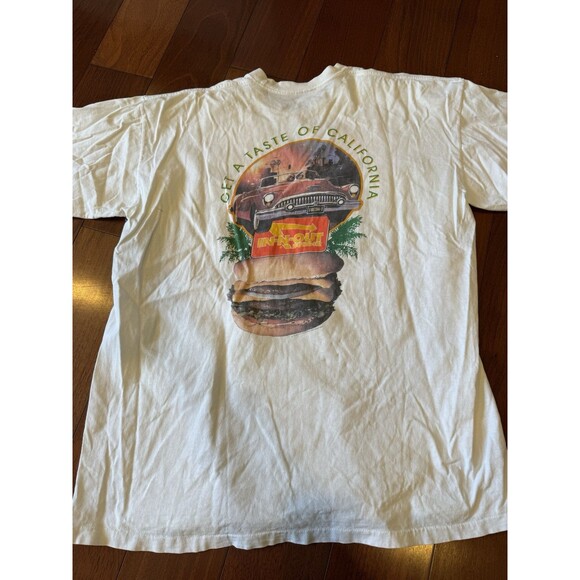 90'S IN-N-OUT BURGER Single Stitch T-Shirt Men's Large/X-Large 1993 Back Print - Picture 10 of 16